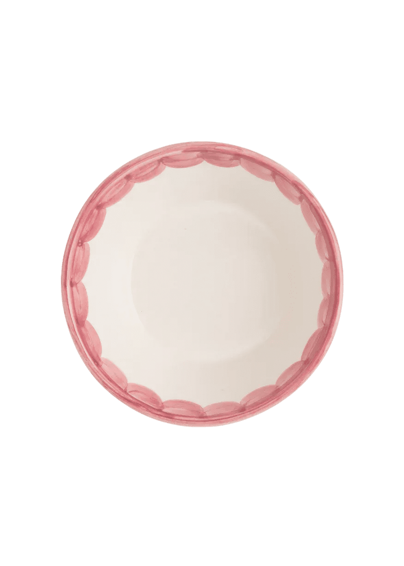 Pink Scallop Bowl