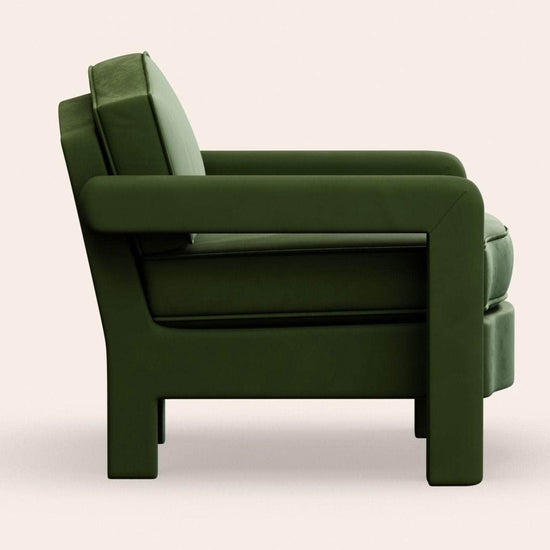 Elio Armchair, Zucchini Velvet