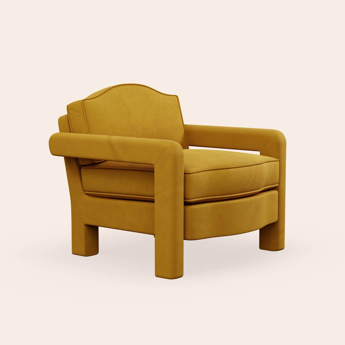 Elio Armchair, Turmeric Velvet