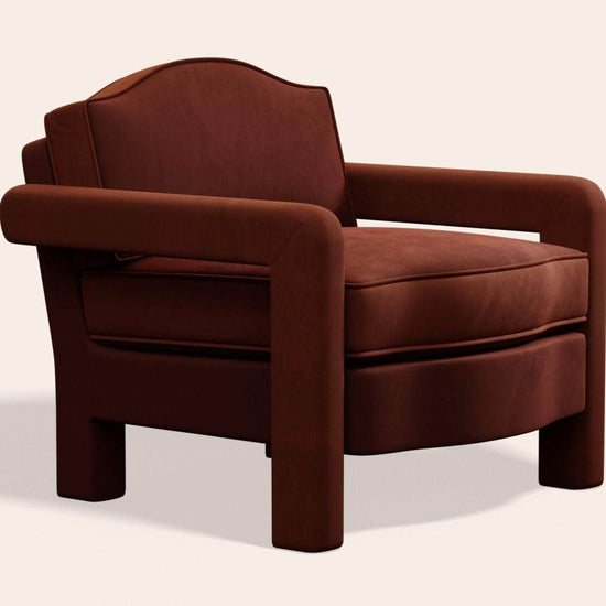 Elio Armchair, Cinnamon Velvet