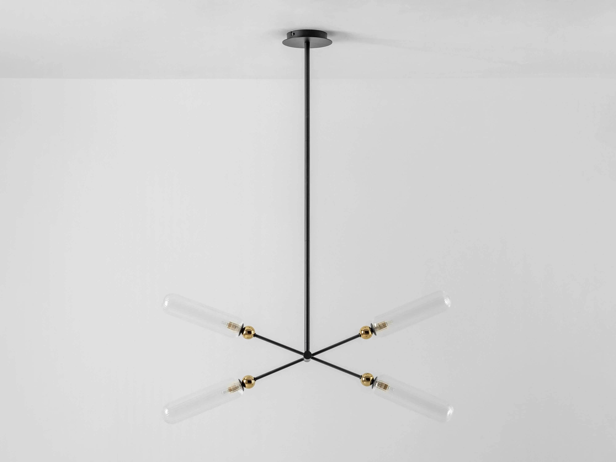 Charcoal grey ribbed glass ceiling light