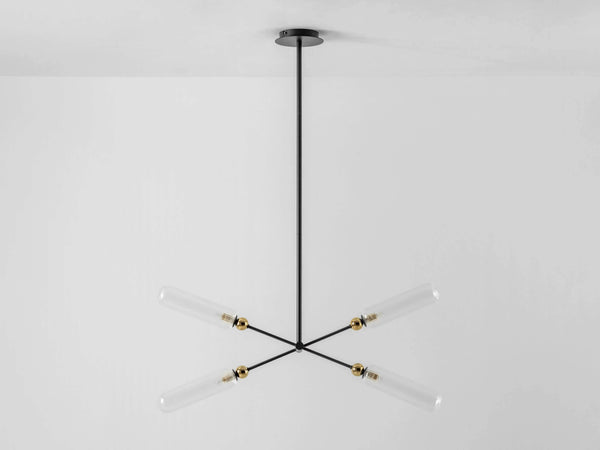 Charcoal grey ribbed glass ceiling light