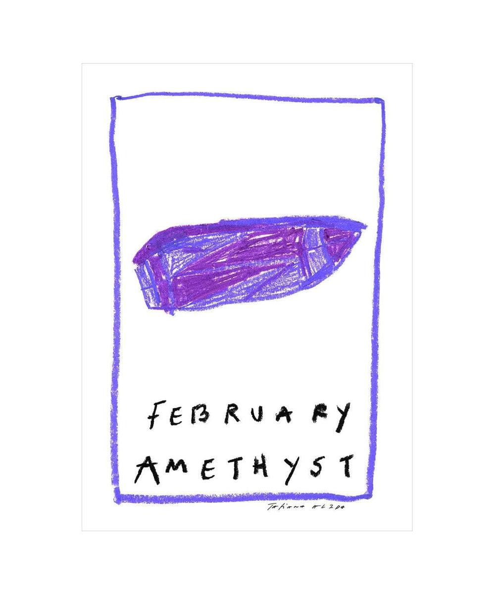 February Birthstone Art Print