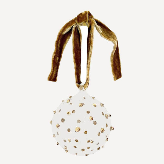 Pom Glass Bauble - Gold