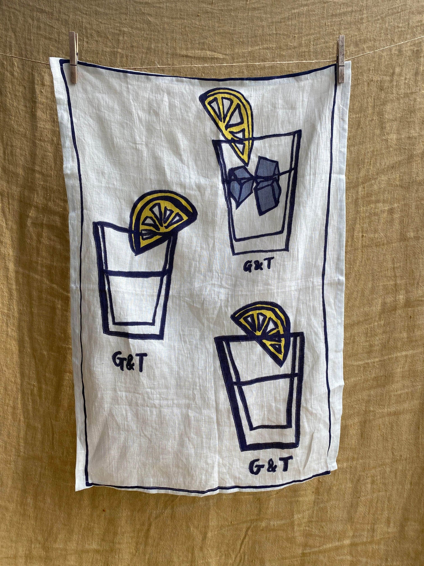 Load image into Gallery viewer, G&amp;amp;T Tea Towel

