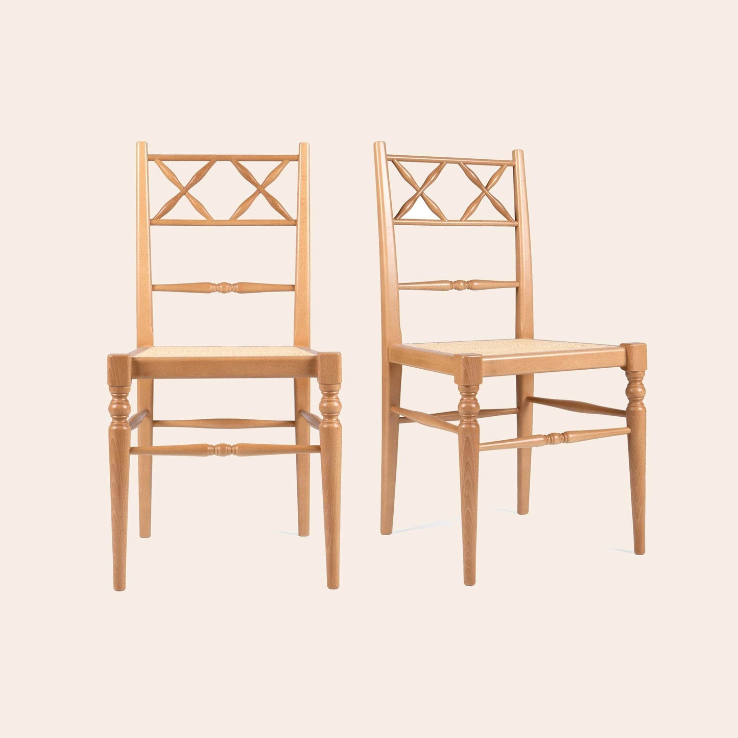 Pair of Chiara Dining Chairs, Natural