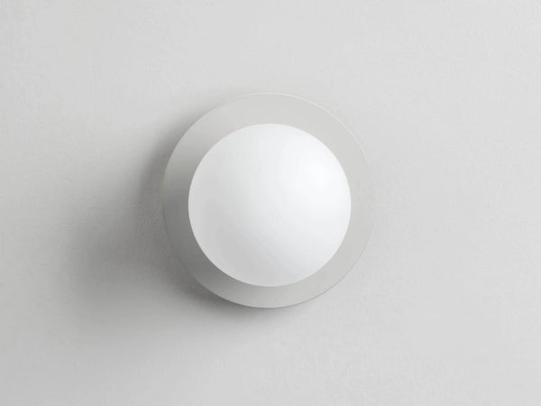 Sand opal disc wall light