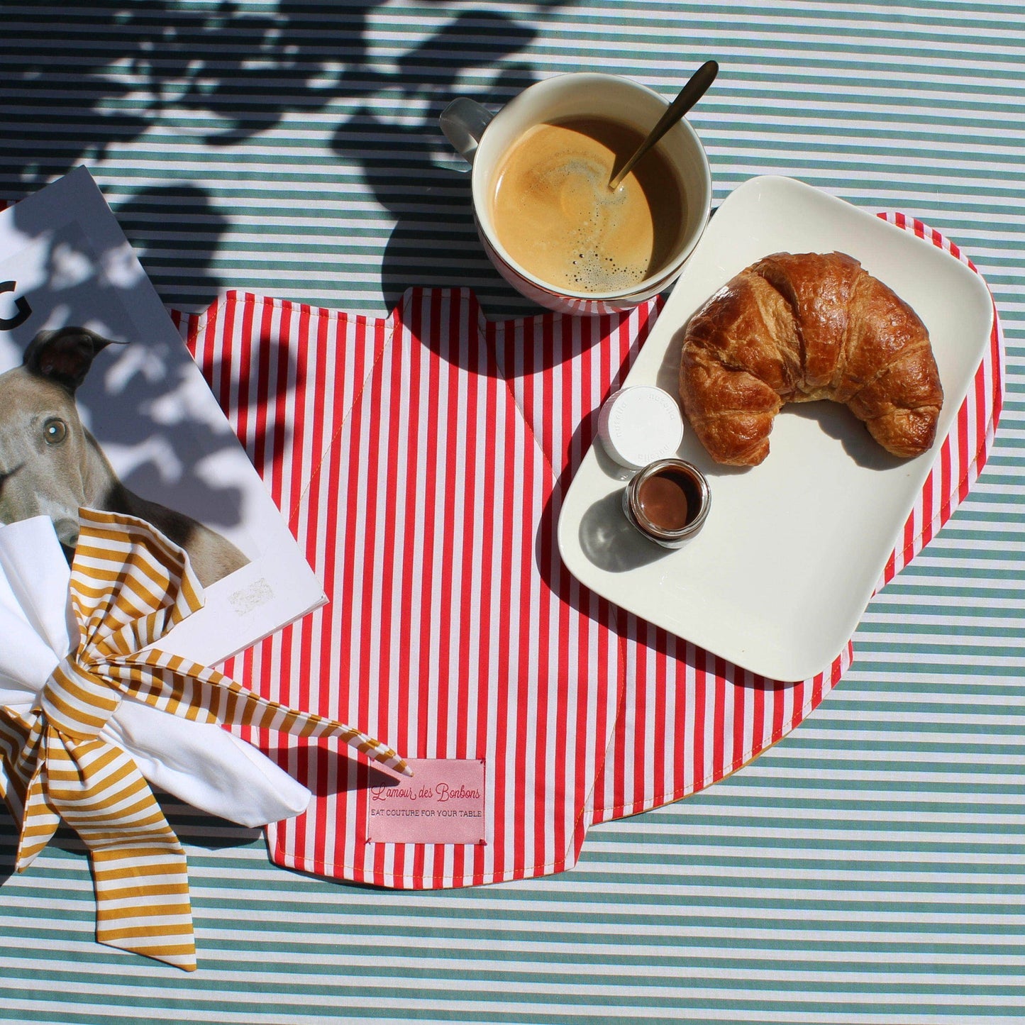 Croissant Je T'aime Placemat Red