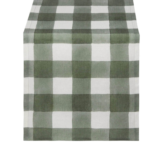 Green Gingham Runner