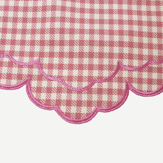 Íris Placemat, Pink Vichy with Pink