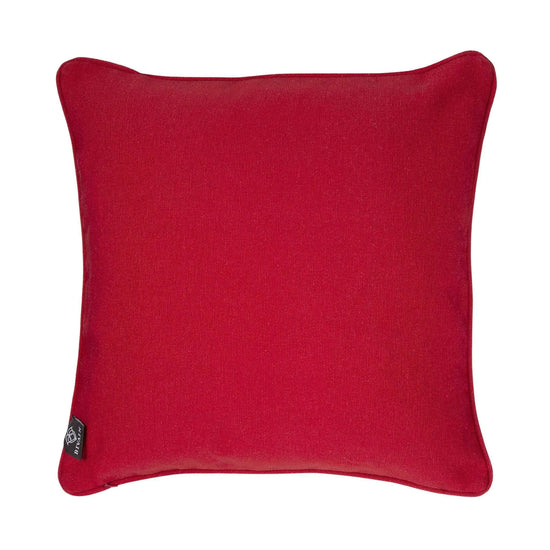 Silk Twill Blue & Red Xanadu Chinese Knot Print Cushion