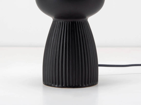 Charcoal grey ceramic table lamp