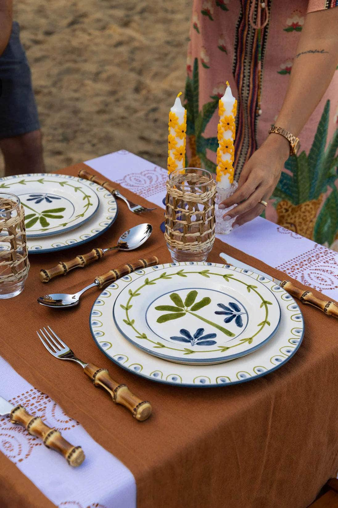 Terracotta Linen Table Runner