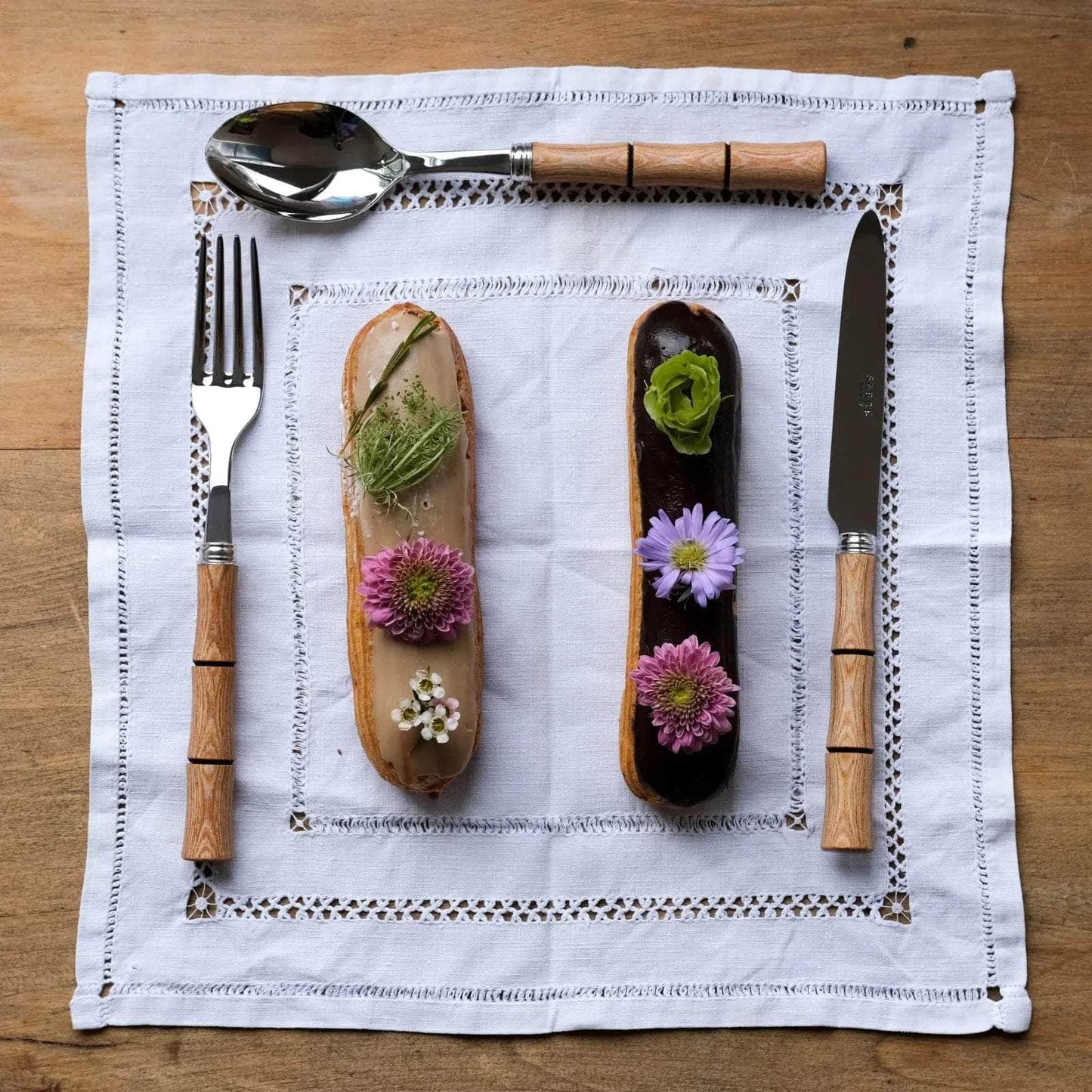 Bamboo 24Pc Cutlery Set | Light Press Wood