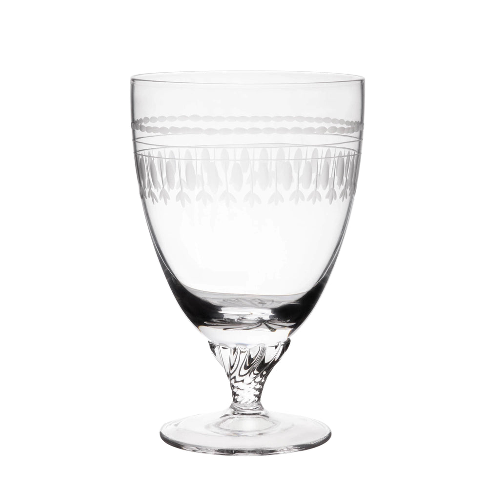 Crystal Bistro Glasses with Ovals Design