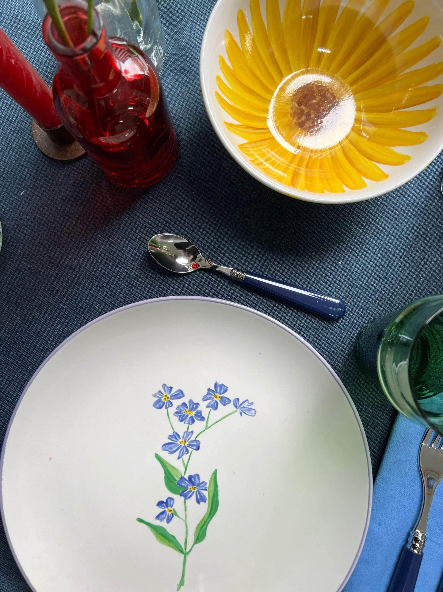 Flowers Set 4 plates