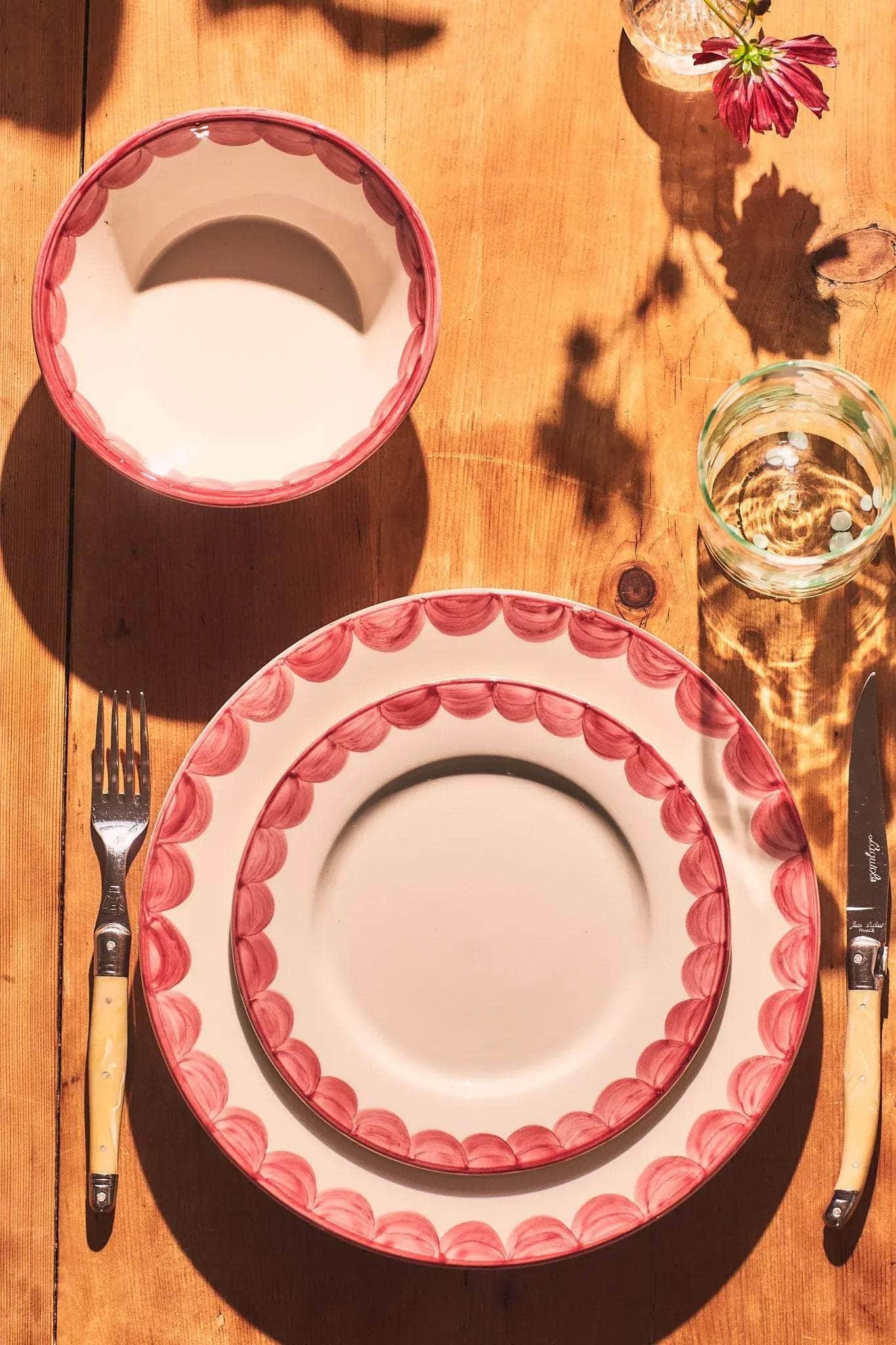 Pink Scallop Bowl