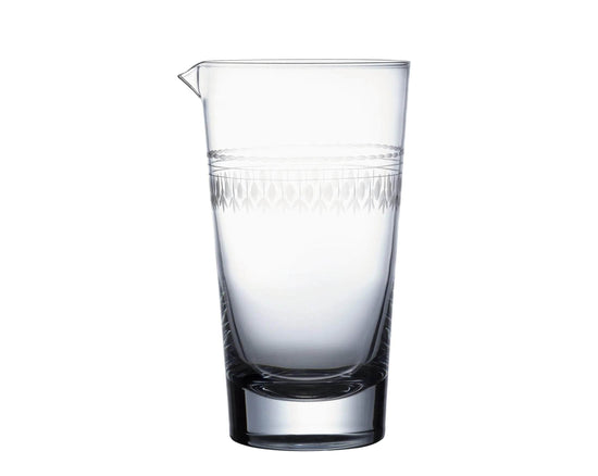 A Mixing Glass with Ovals Design