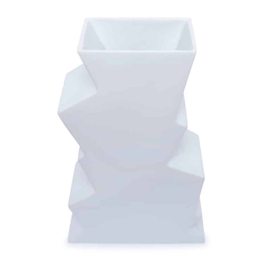 Jazz Porcelain Vase White