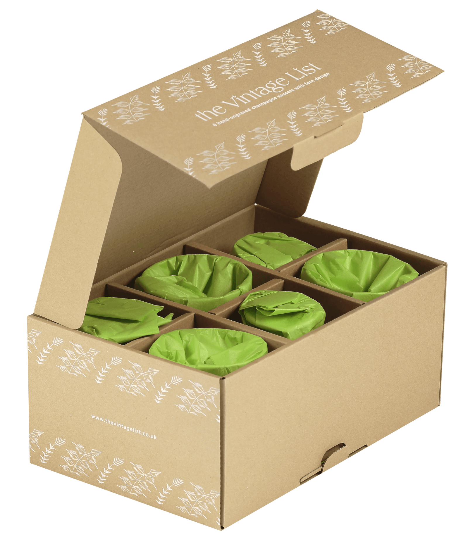 Crystal Liqueur Glasses with Fern Design