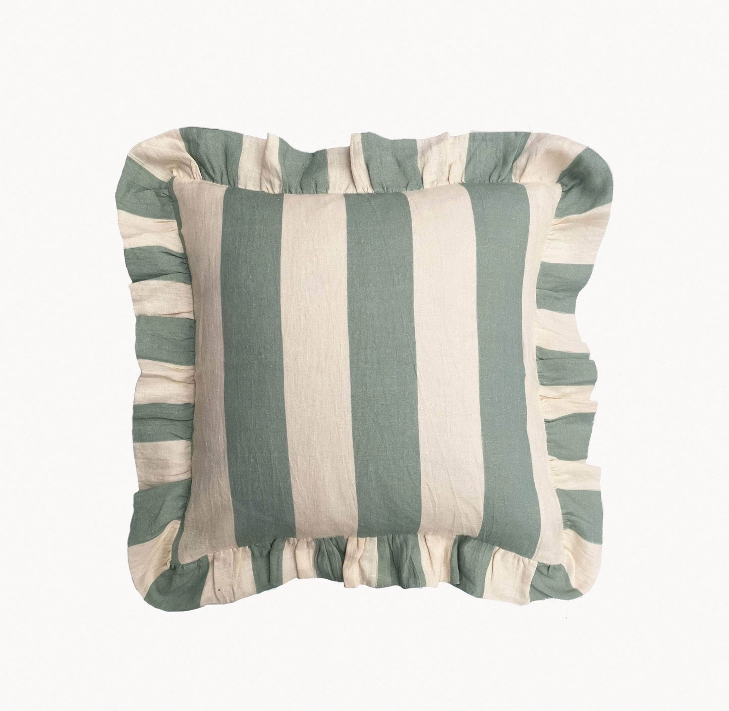Sea Green Extra Wide Stripe Cushion Cover