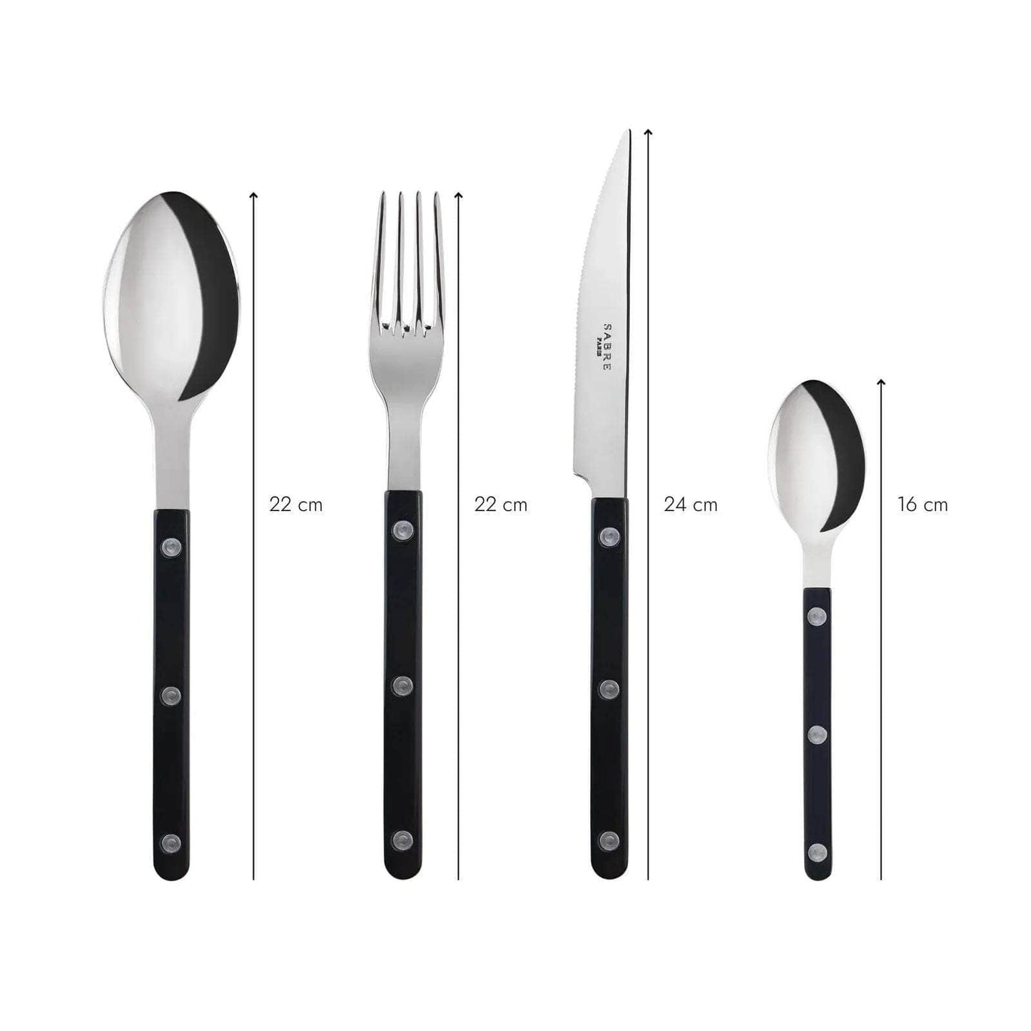 Bistrot 24 pc Cutlery Set | Black