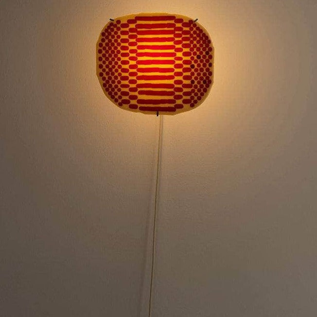 Red Beige Wall Lamp