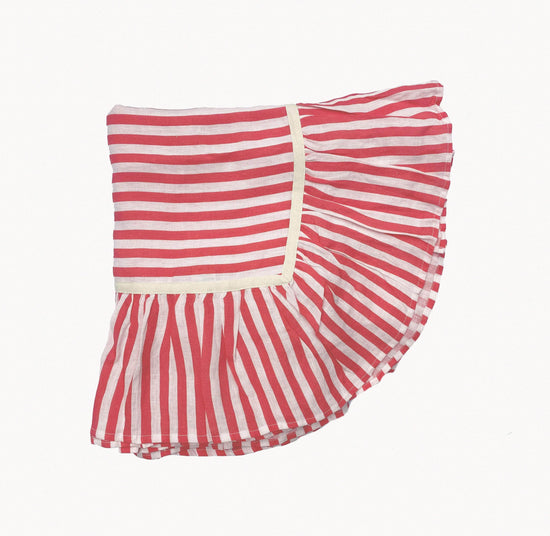 Cherry Red Candy Stripe Tablecloth
