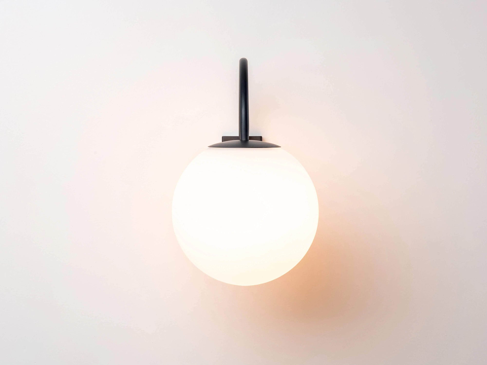 Charcoal grey hanging globe wall light