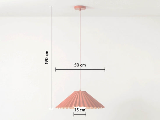 The Pleat pendant ceiling light- Houseof x Emma Gurner