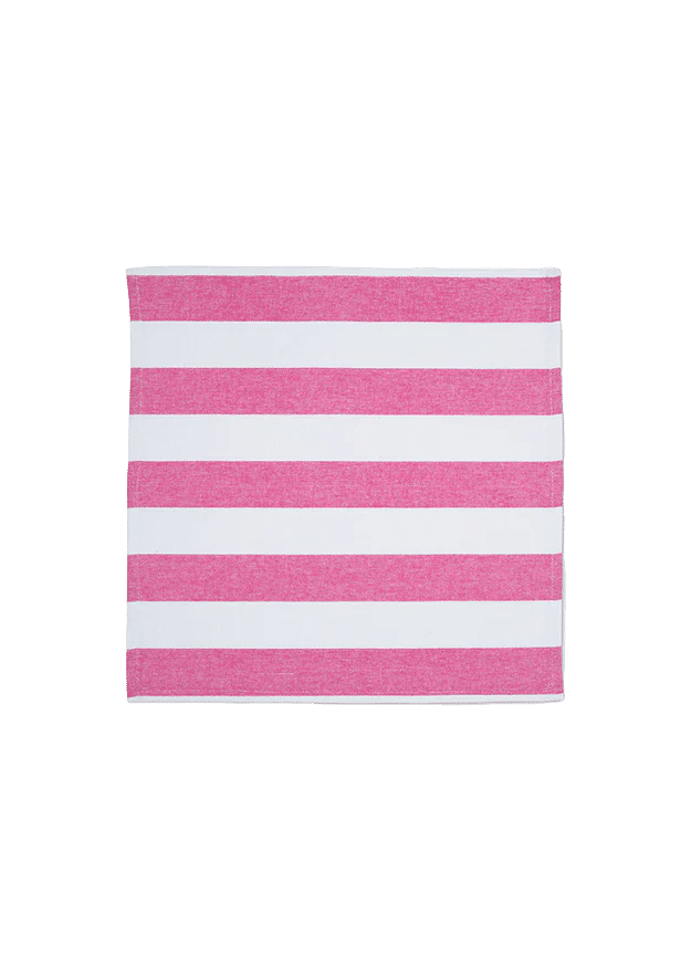 Punch Pink Stripe Napkins (Set of 2)