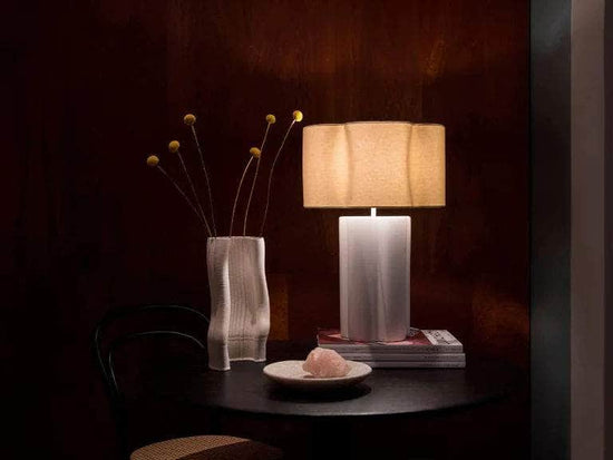 Flower ceramic table lamp