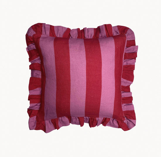 Cerise & Fuchsia Extra Wide Stripe Cushion Cover