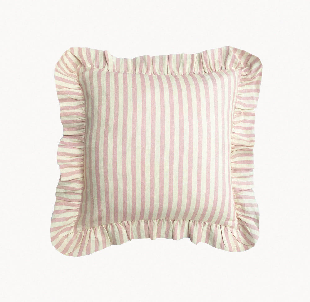 Blush Candy Stripe Cushion Cover