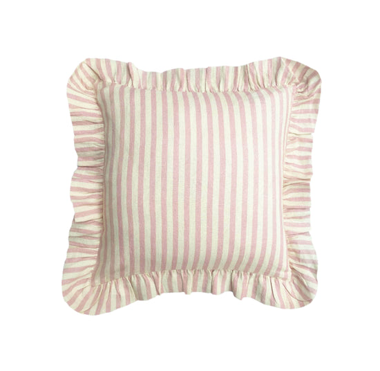 Blush Candy Stripe Cushion Cover