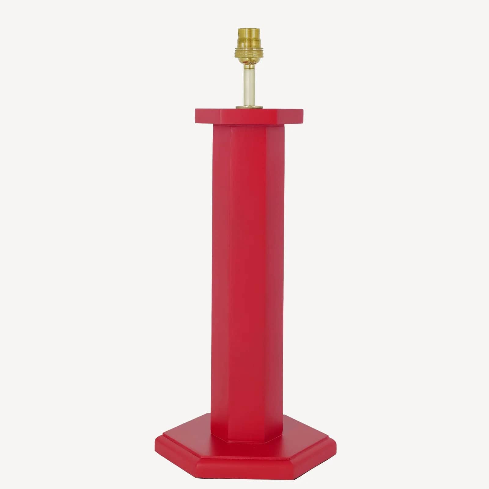 Hexagon Table Lamp - August Red