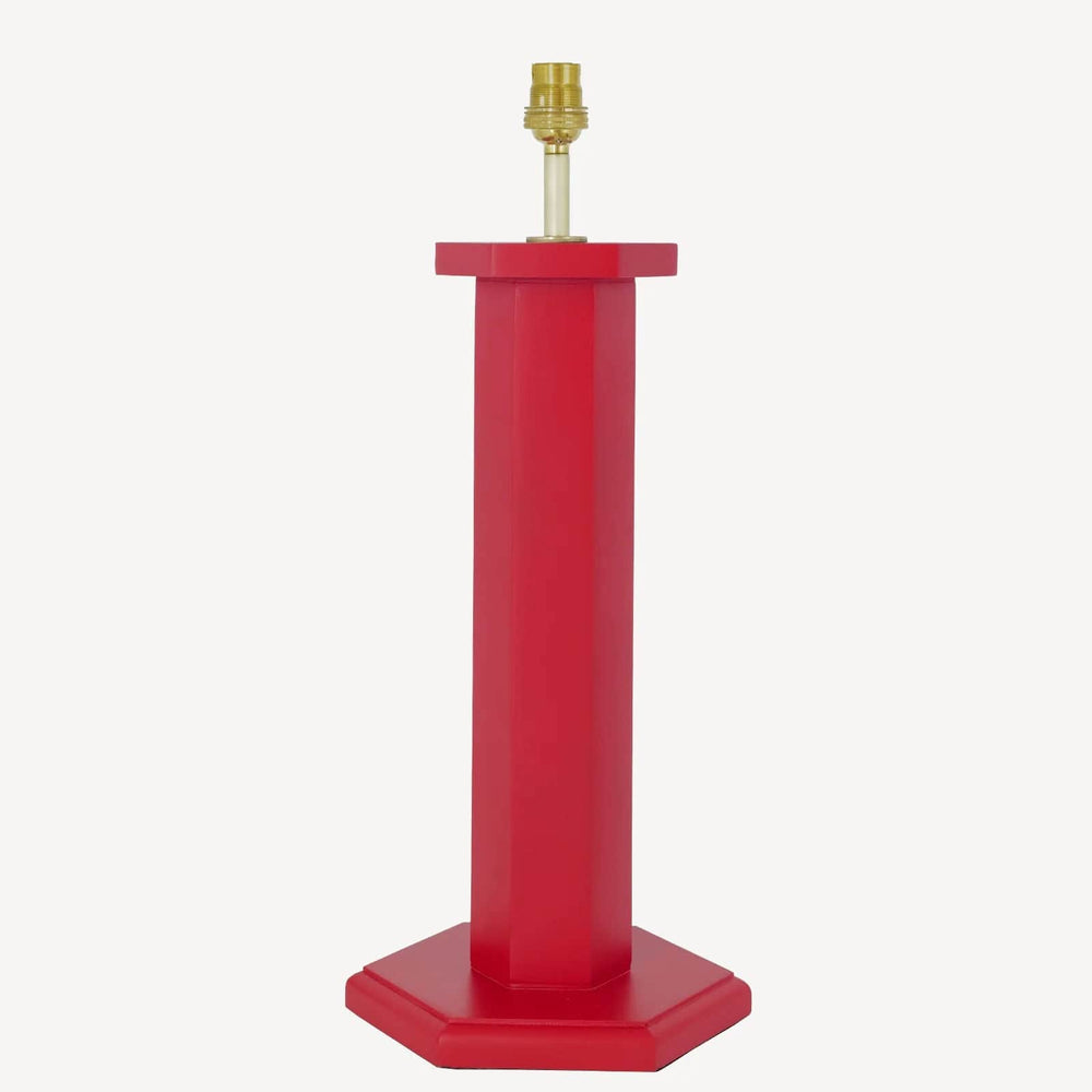 Hexagon Table Lamp - August Red