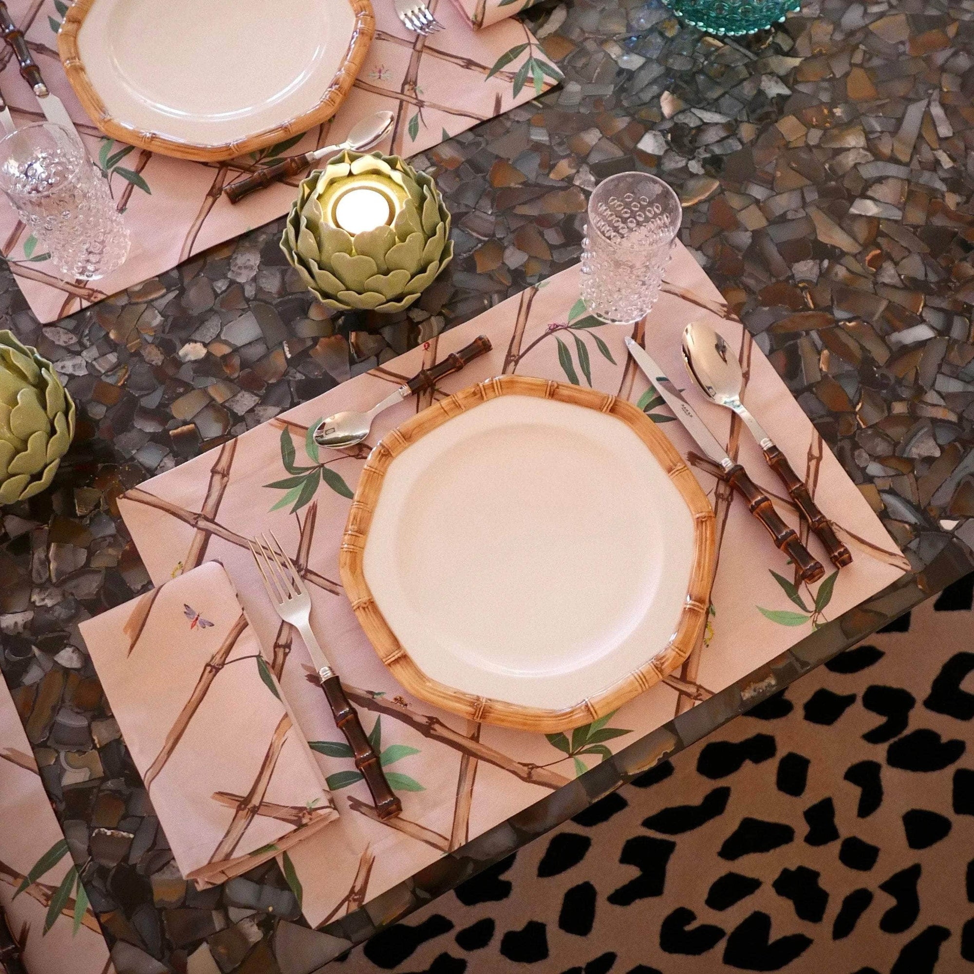 Pink Bamboo Placemats Set of 4