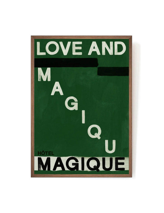 Love and Magique Green Art Print