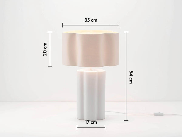 Flower ceramic table lamp