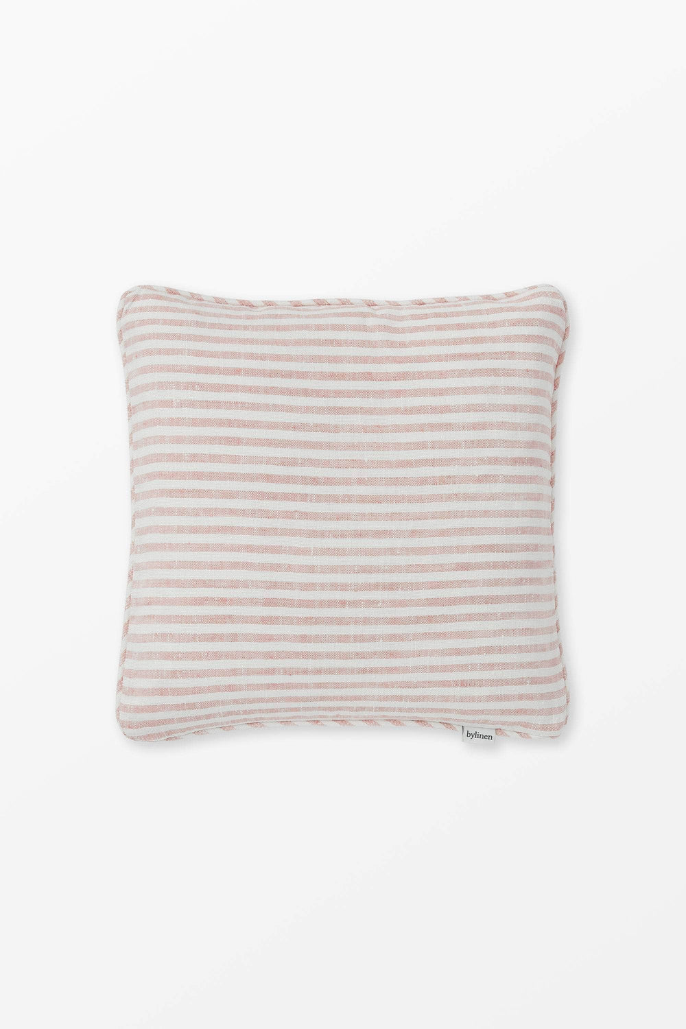 Pink + White Striped Linen Cushion Cover