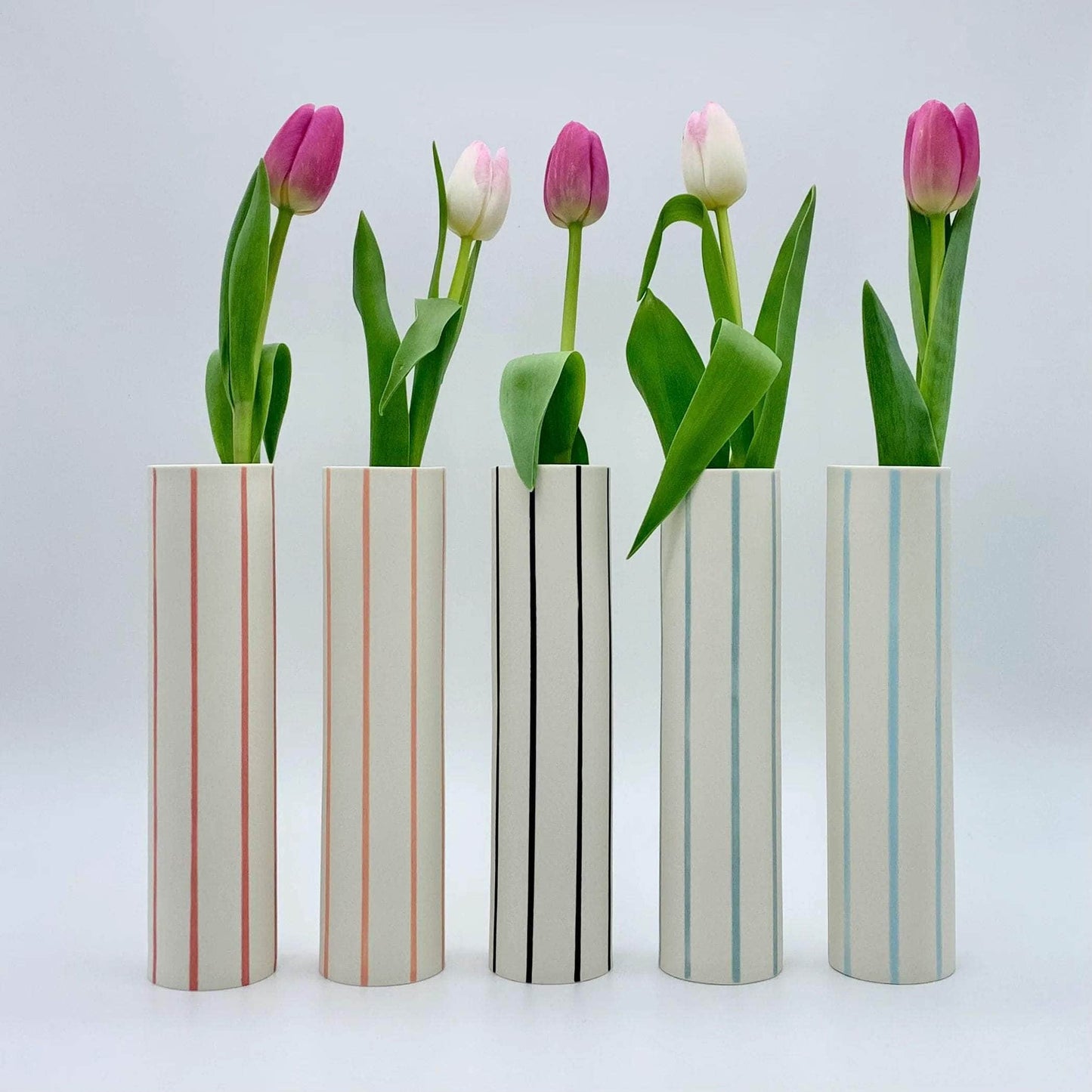 Striped Vase Black