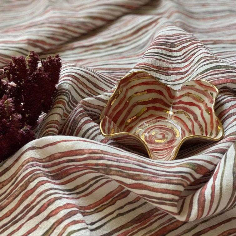 Red Stem Linen Table Cloth