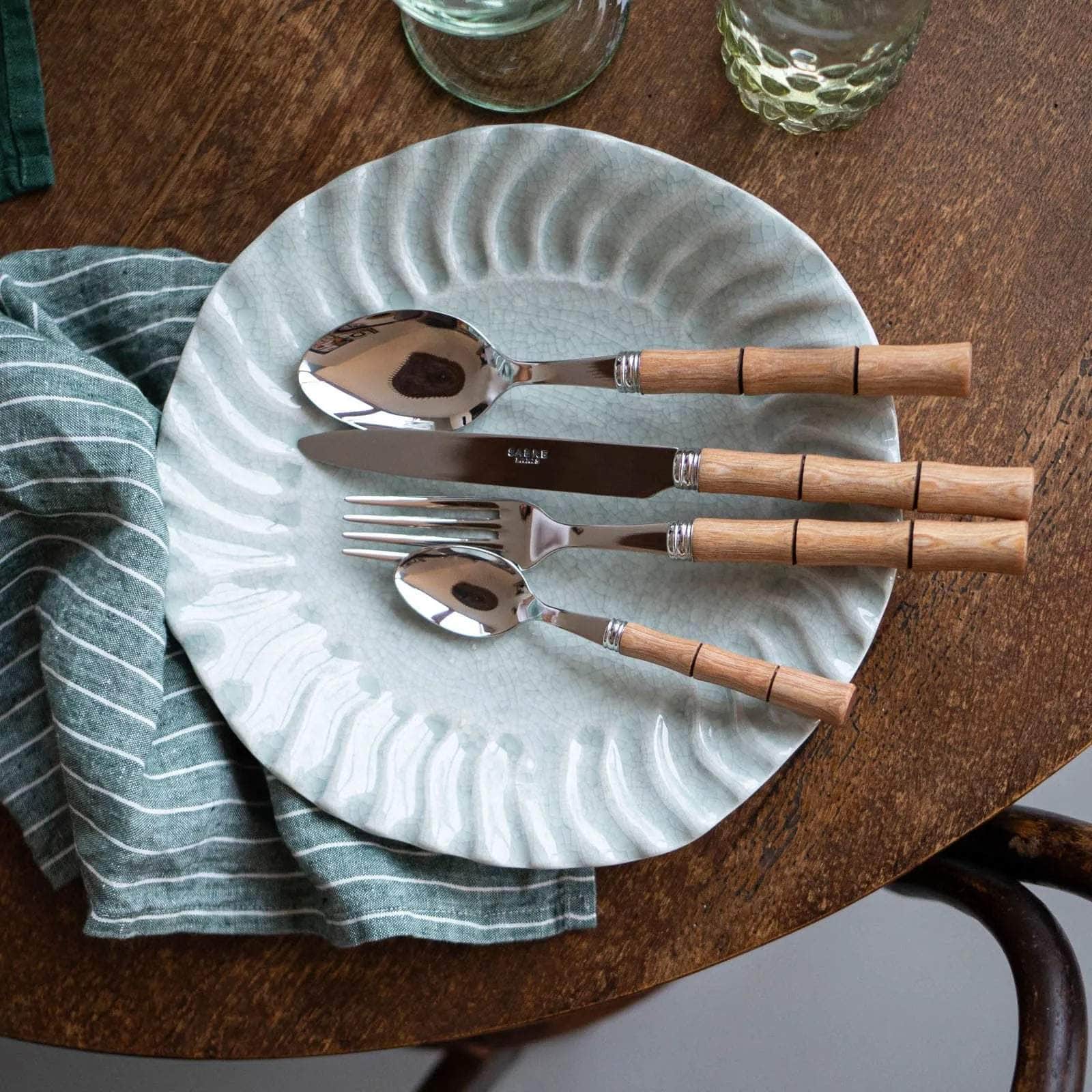 Bamboo 24Pc Cutlery Set | Light Press Wood