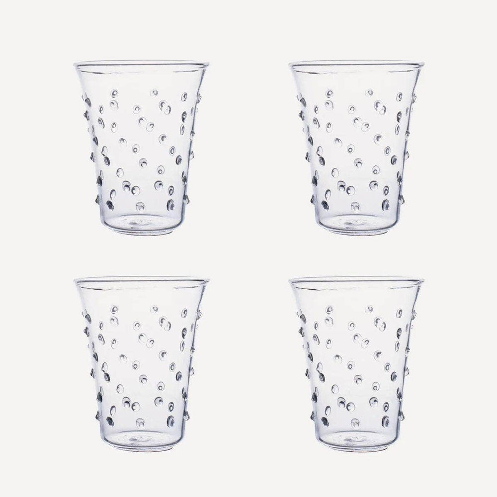 Clear Pom Water Glass - Set of Four