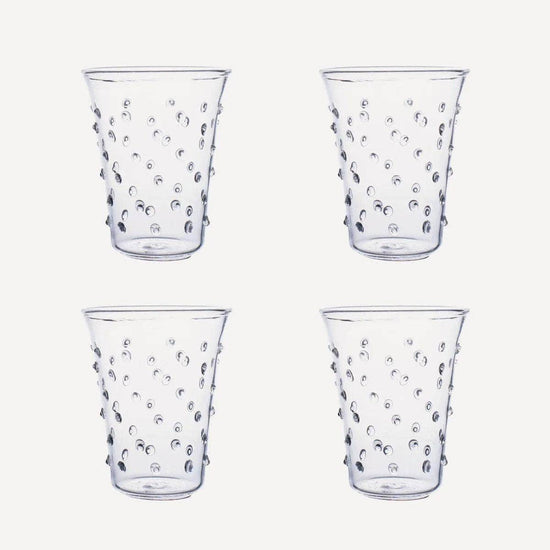 Clear Pom Water Glass - Set of Four