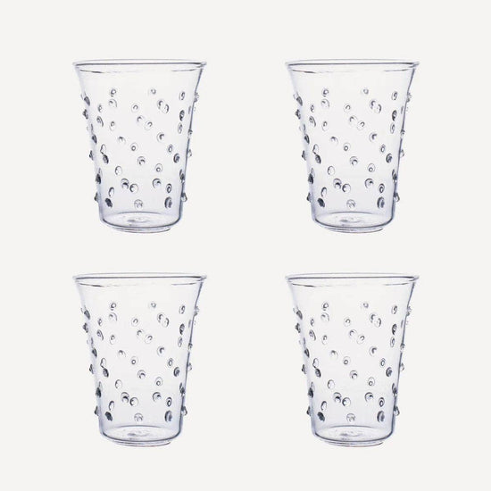 Clear Pom Water Glass - Set of Four