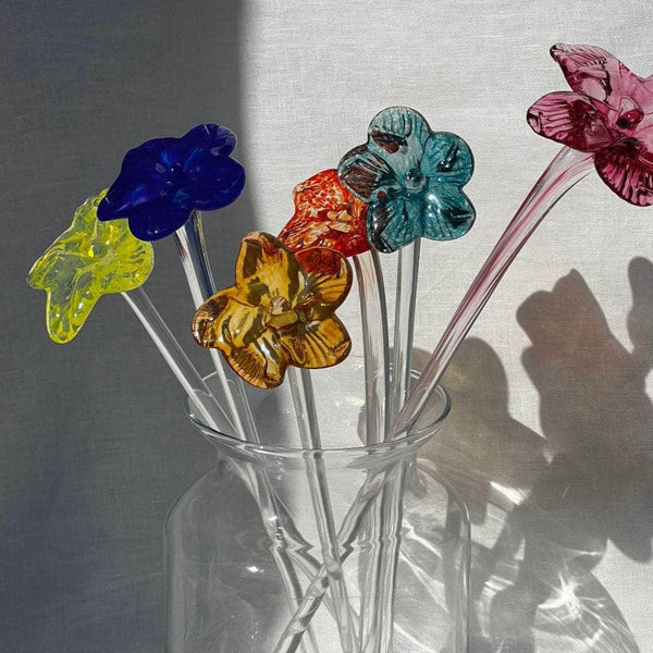 Mouthblown Crystal Flower - Small