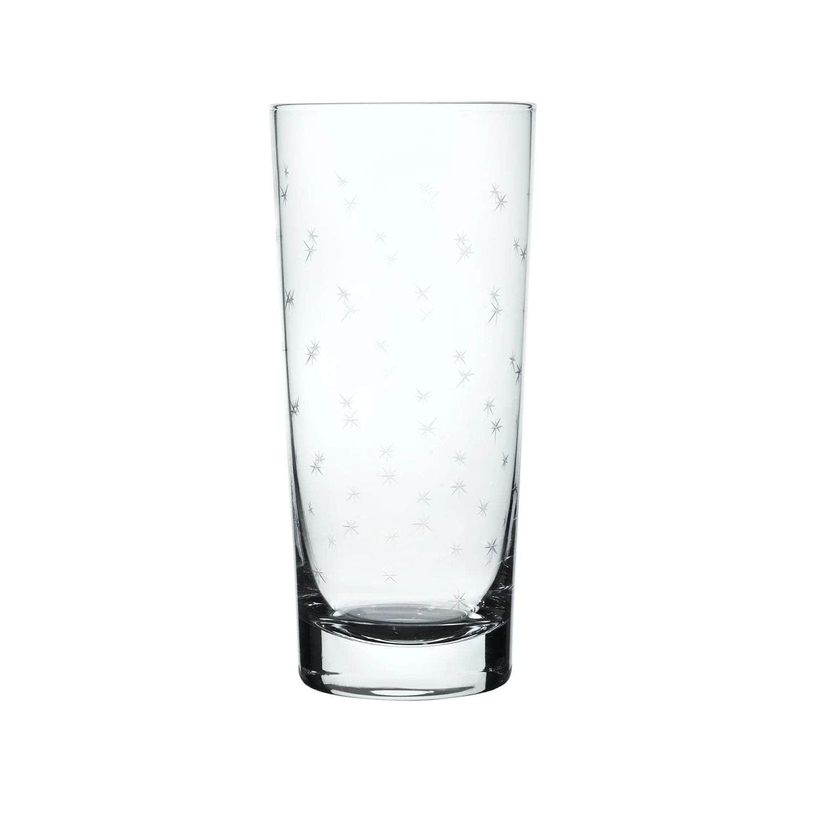 A Set Of Four Crystal Highballs with Spears Design