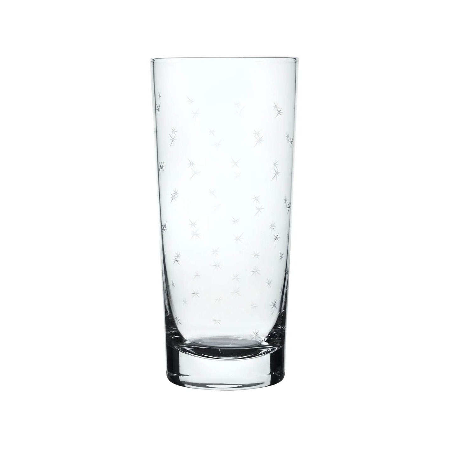 A Set Of Four Crystal Highballs with Spears Design